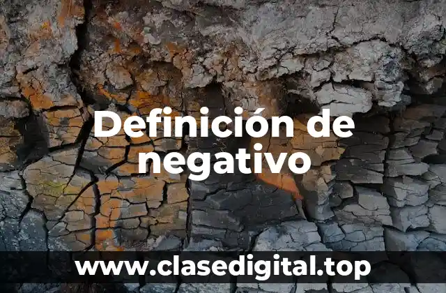 Definición de negativo