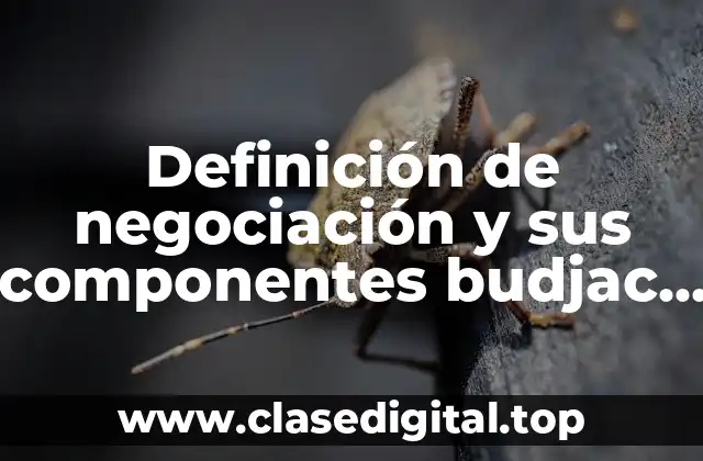 Definición de negociación y sus componentes budjac corvette