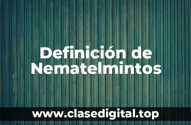 Definición Técnica de Nematelmintos