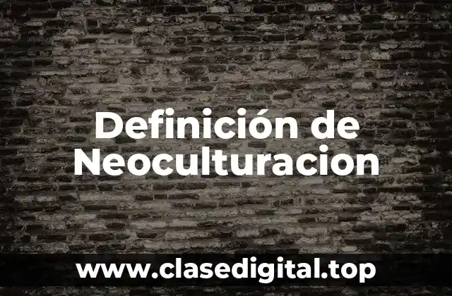 Ejemplos de Neocultura