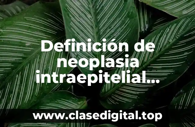 Definición de neoplasia intraepitelial cervical