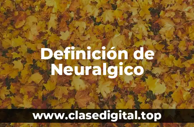 Definición de Neuralgico