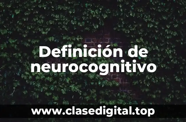 Definición de neurocognitivo