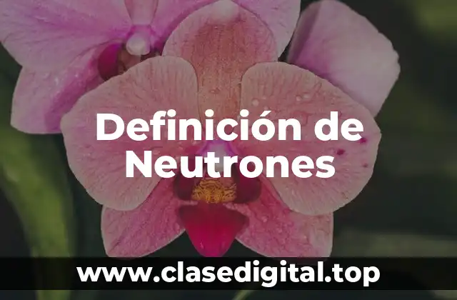 Definición de Neutrones