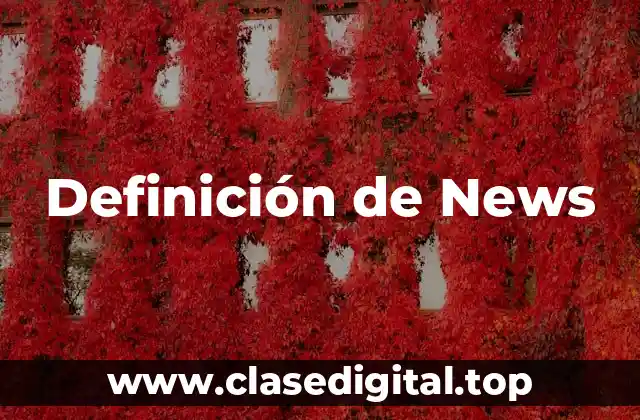 Definición de News