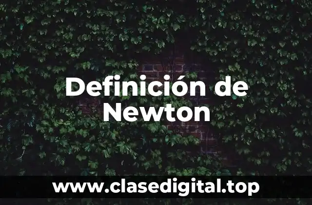 Definición técnica de Newton