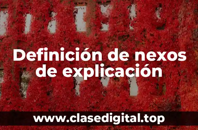 Ejemplos de nexos de explicación