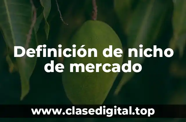 Definición de nicho de mercado