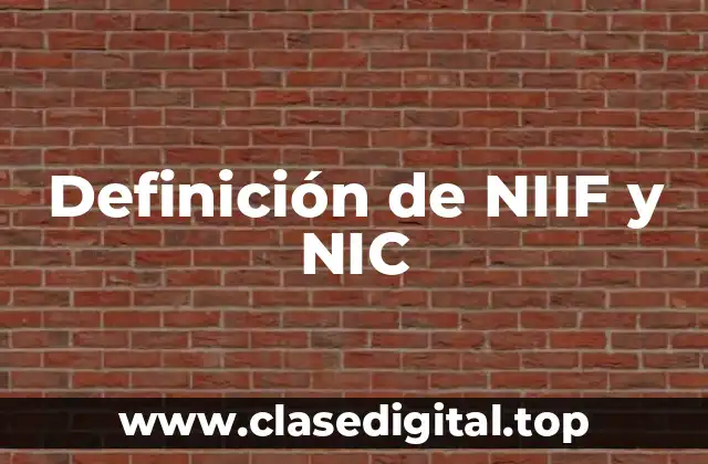Definición de NIIF y NIC