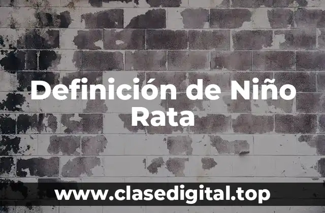 Definición de Niño Rata