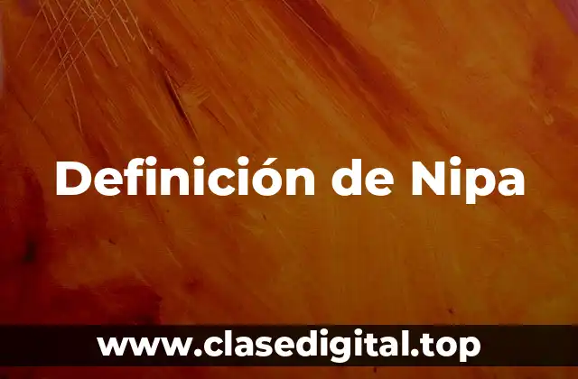 Definición de Nipa