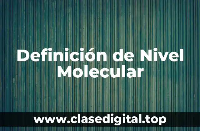 Definición de Nivel Molecular