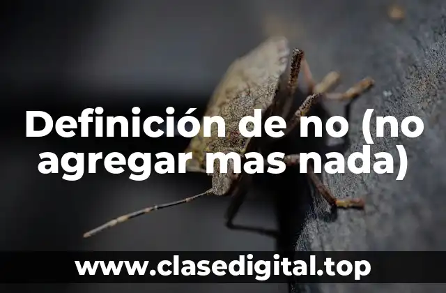 Ejemplos de no