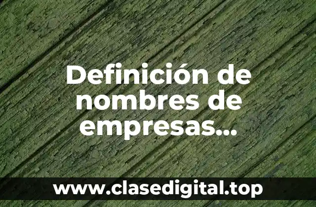 Definición de nombres de empresas tecnológicas