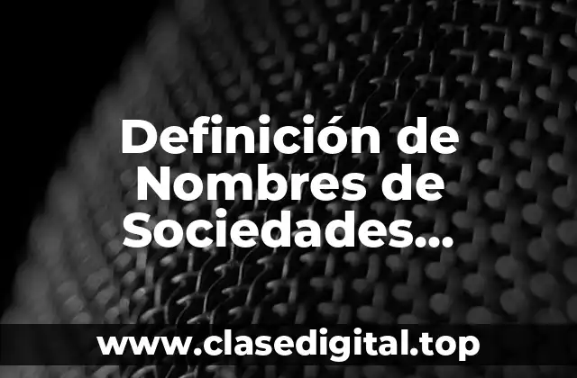 Definición de Nombres de Sociedades Colectivas en Colombia