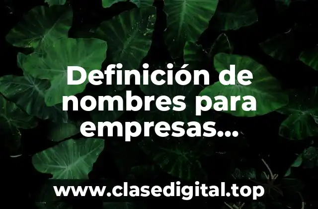 Definición de nombres para empresas constructoras