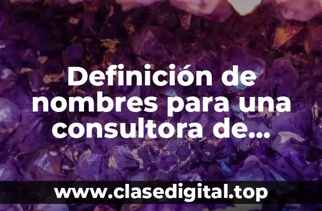 Definición de nombres para una consultora de marketing y comunicación