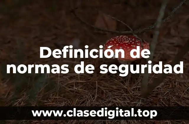 Definición de normas de seguridad