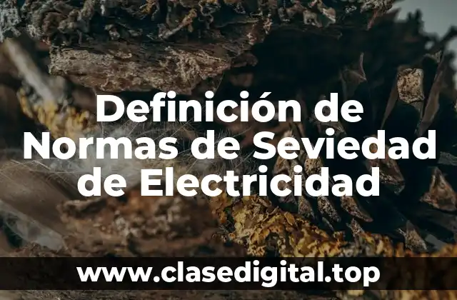 Definición de Normas de Seviedad de Electricidad
