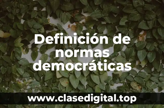 Definición de normas democráticas