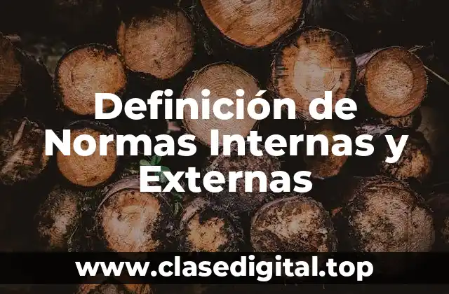 Definición Técnica de Normas Internas y Externas