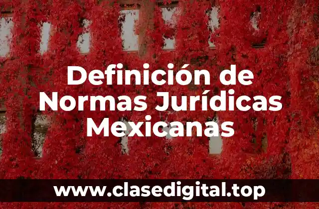 Ejemplos de Normas Jurídicas Mexicanas