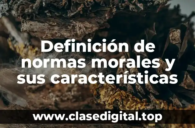 Definición de normas morales y sus características