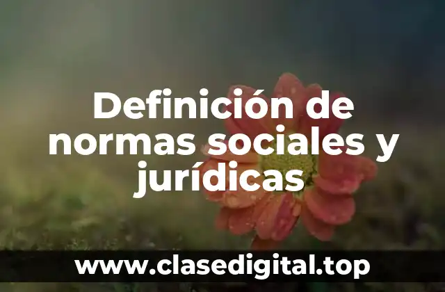 Definición de normas sociales y jurídicas