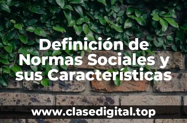 Definición de Normas Sociales y sus Características
