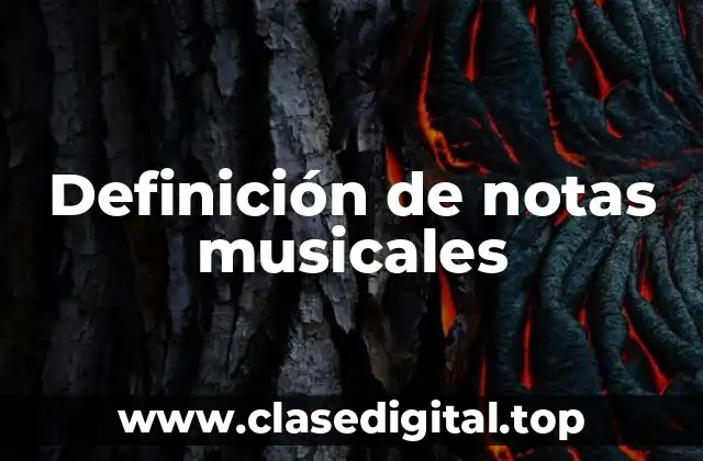 Definición de notas musicales