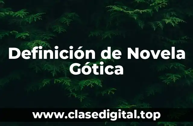 Definición de Novela Gótica