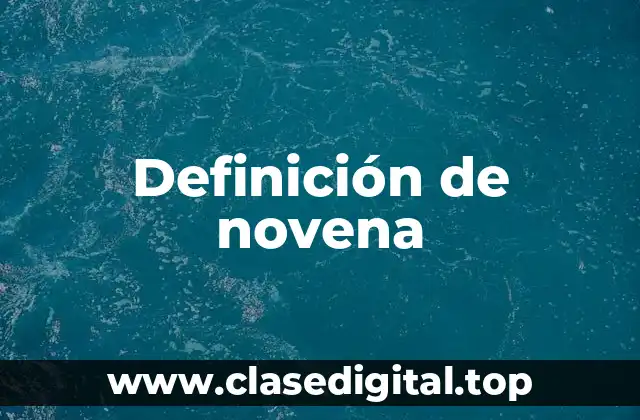 Definición de novena
