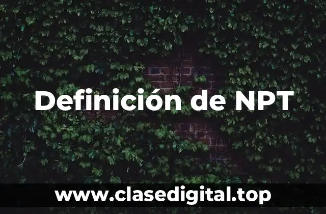 Definición de NPT