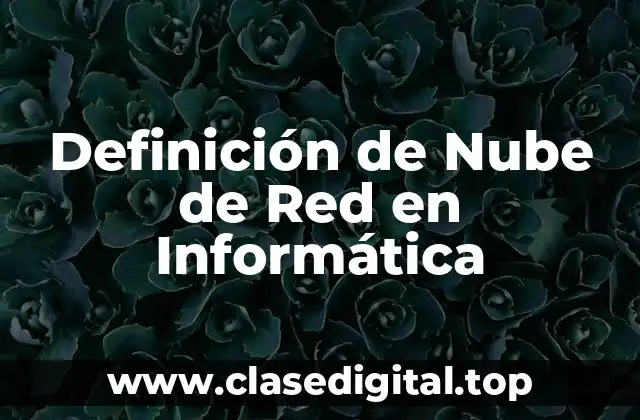 Definición de Nube de Red en Informática