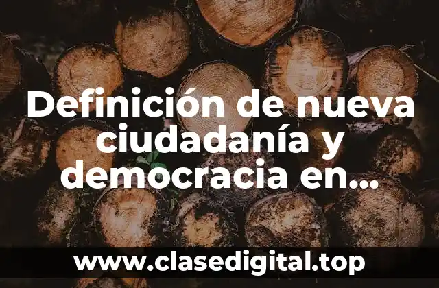 Definición de nueva ciudadanía y democracia en Guatemala