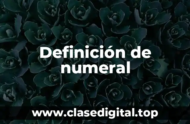 Definición de numeral