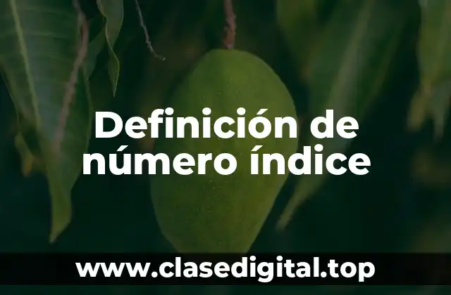Definición de número índice