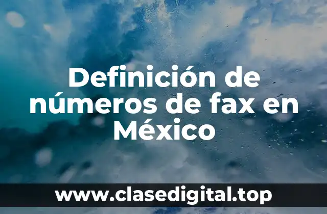 Ejemplos de números de fax en México