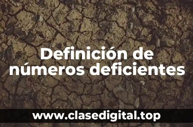 Definición de números deficientes