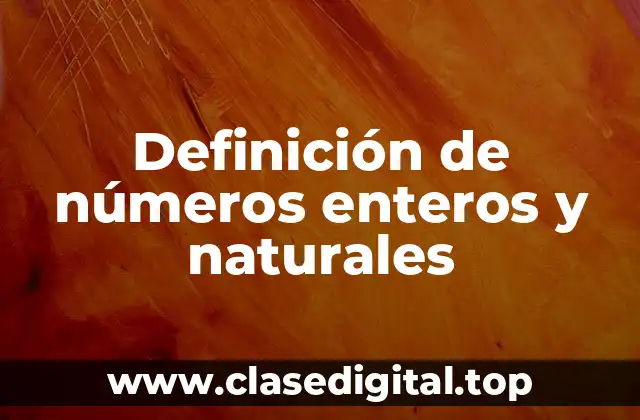 Definición técnica de números enteros y naturales