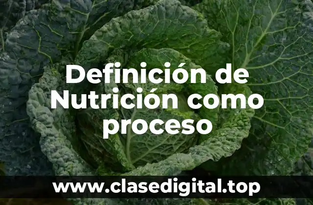 Definición de Nutrición como proceso