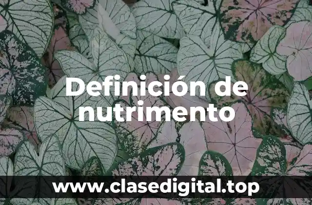 Definición técnica de nutrimento