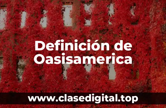 Definición técnica de Oasisamerica