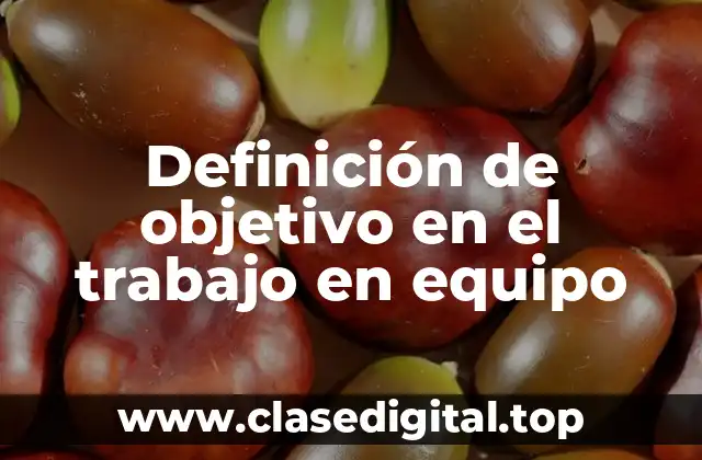 Definición de objetivo en el trabajo en equipo