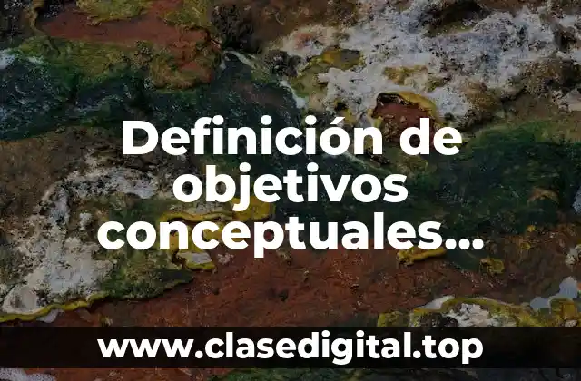 Definición de objetivos conceptuales procedimentales y actitudinales