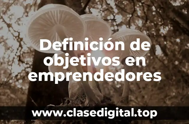 Definición de objetivos en emprendedores