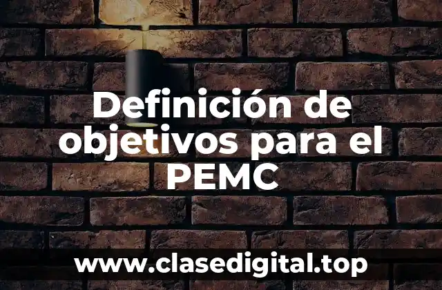 Definición de objetivos para el PEMC