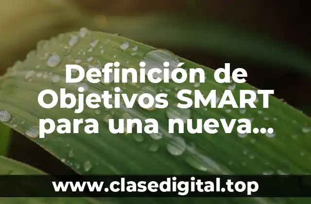 Definición de Objetivos SMART para una nueva empresa