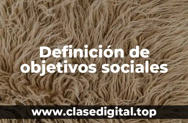 Definición de objetivos sociales