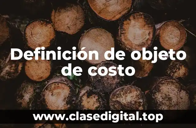 Definición de objeto de costo